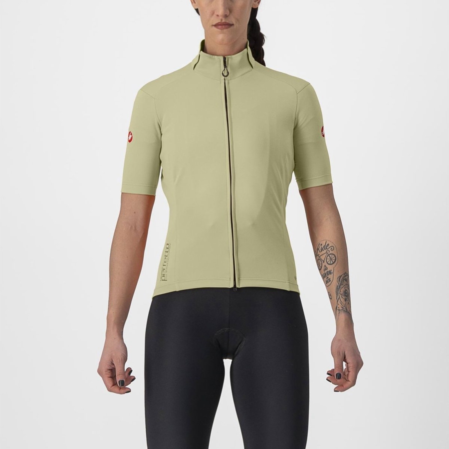 Castelli PERFETTO RoS 2W WIND Women Jackets Green | DQWR90423