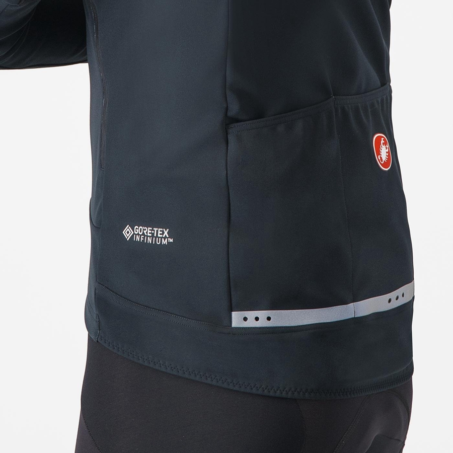 Castelli PERFETTO RoS 2 CONVERTIBLE Men Jackets Black / Black | DERA32714