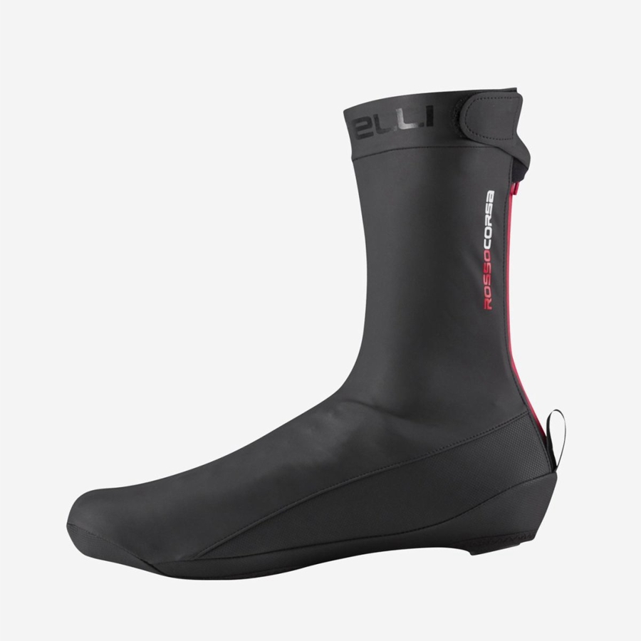 Castelli PIOGGIA 4 Men Shoecovers Black | VKET08759