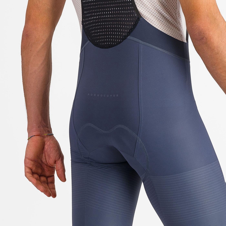 Castelli PREMIO Men Bib Shorts Blue / Grey Blue | OPHD42689