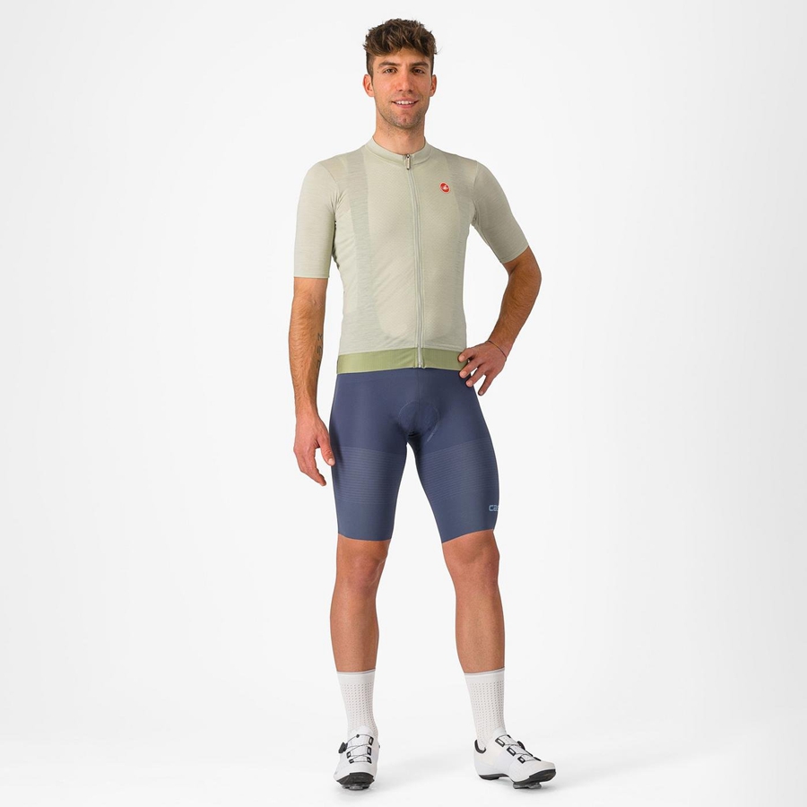 Castelli PREMIO Men Bib Shorts Blue / Grey Blue | OPHD42689