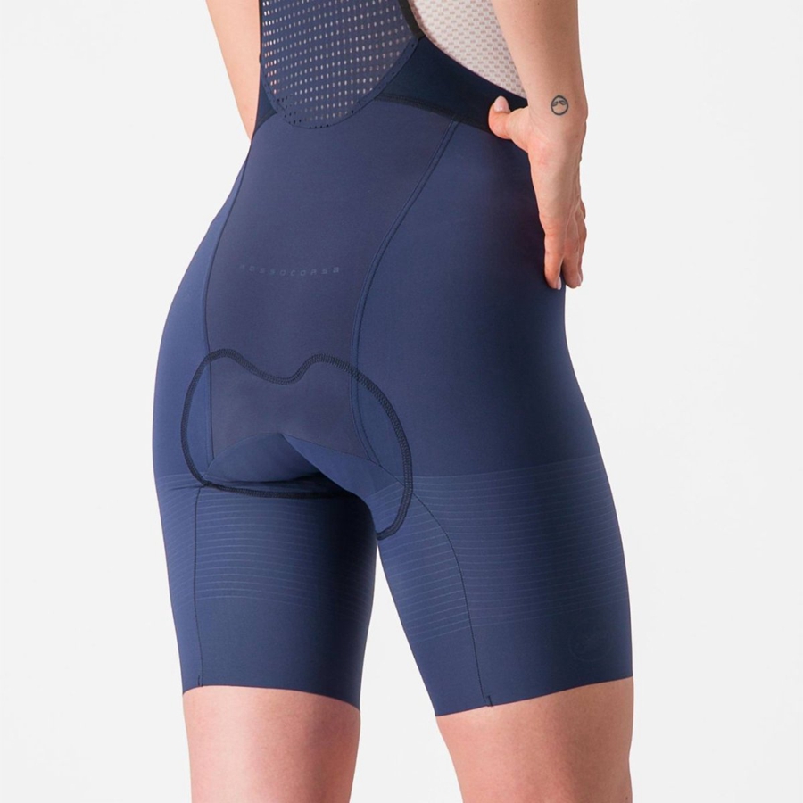 Castelli PREMIO W Women Bib Shorts Blue / Grey Blue | KDBL51286