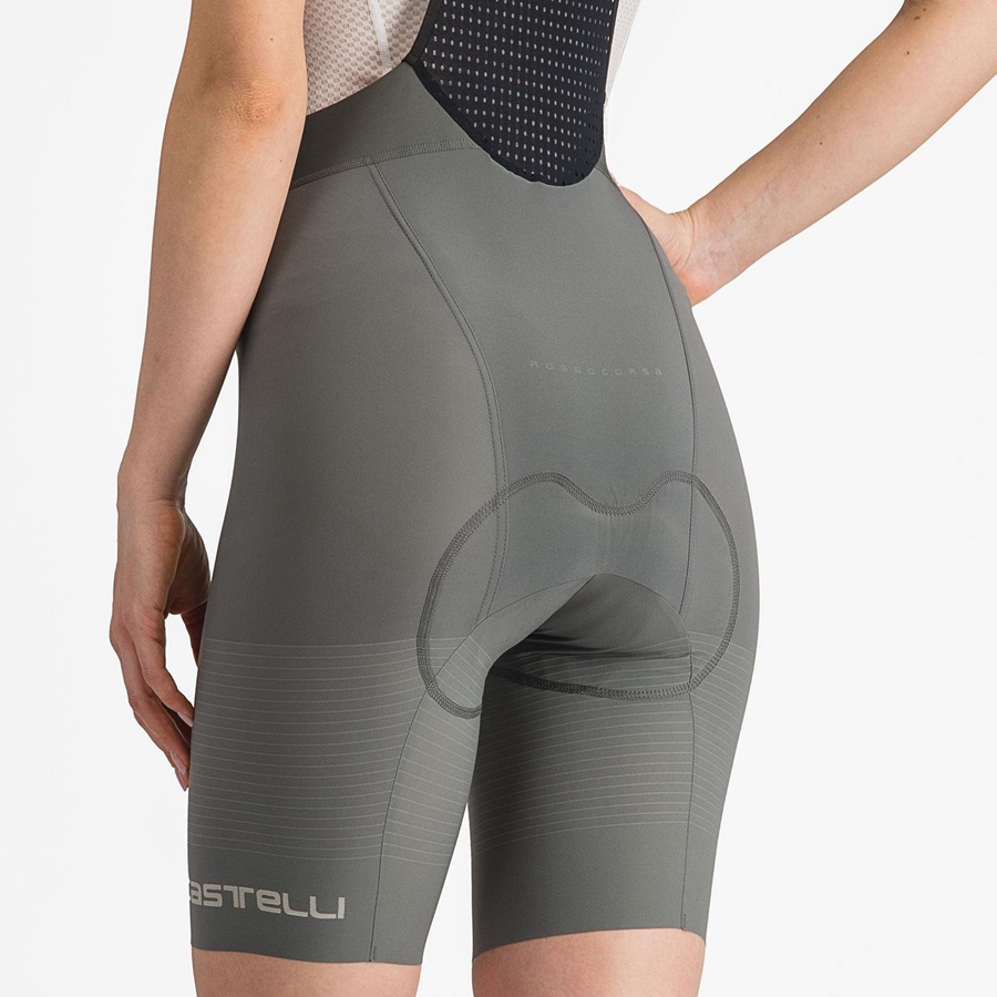 Castelli PREMIO W Women Bib Shorts Grey | NYJS31724