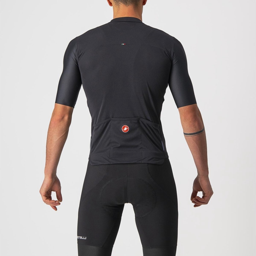 Castelli PROLOGO 7 Men Jersey Black / Silver Grey / White | CUTR31297