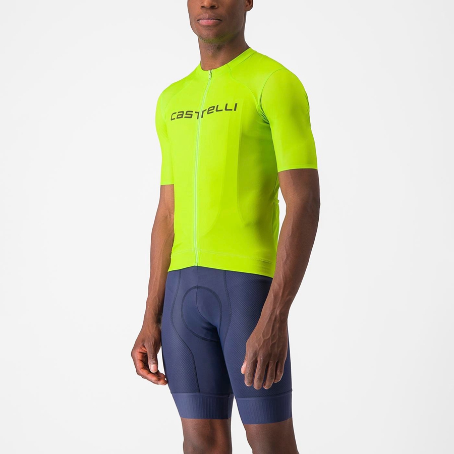 Castelli PROLOGO LITE Men Jersey Light Green / Deep Green | THNB57102