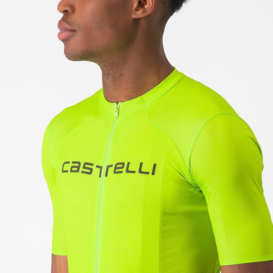 Castelli PROLOGO LITE Men Jersey Light Green / Deep Green | THNB57102