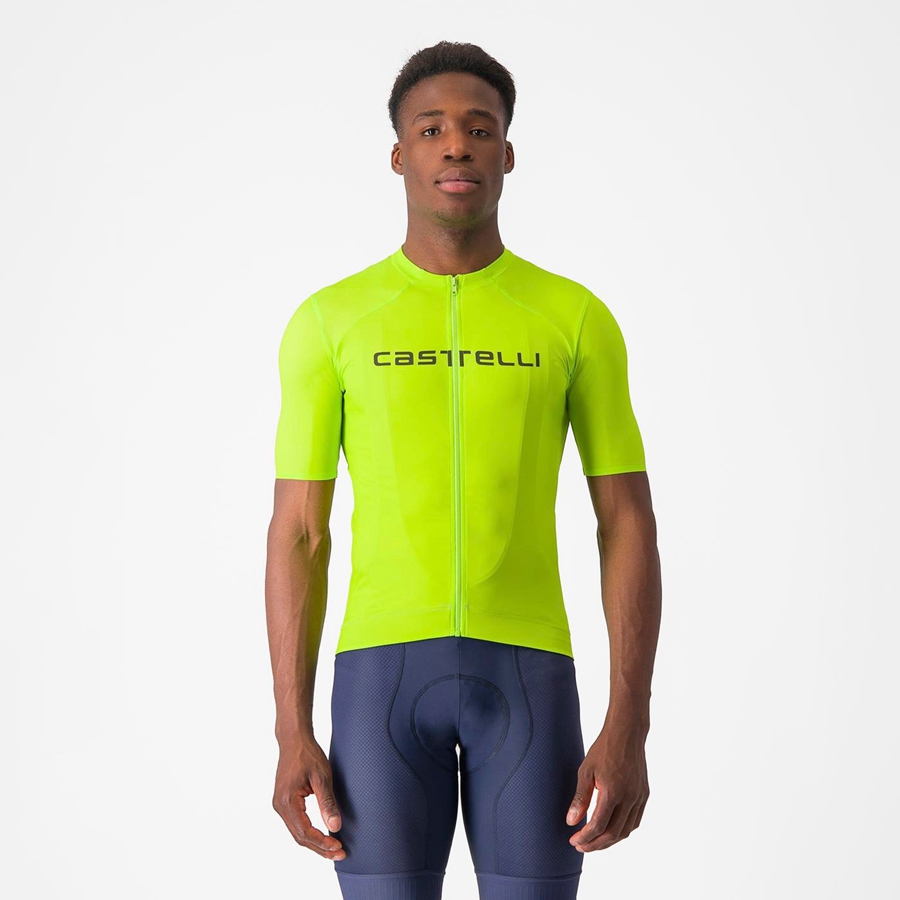 Castelli PROLOGO LITE Men Jersey Light Green / Deep Green | THNB57102