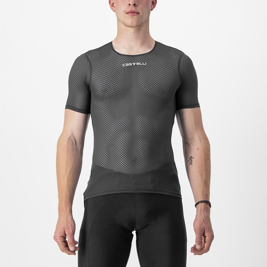 Castelli PRO MESH 2.0 SHORT SLEEVE Men Base Layer Black | JNGC47902