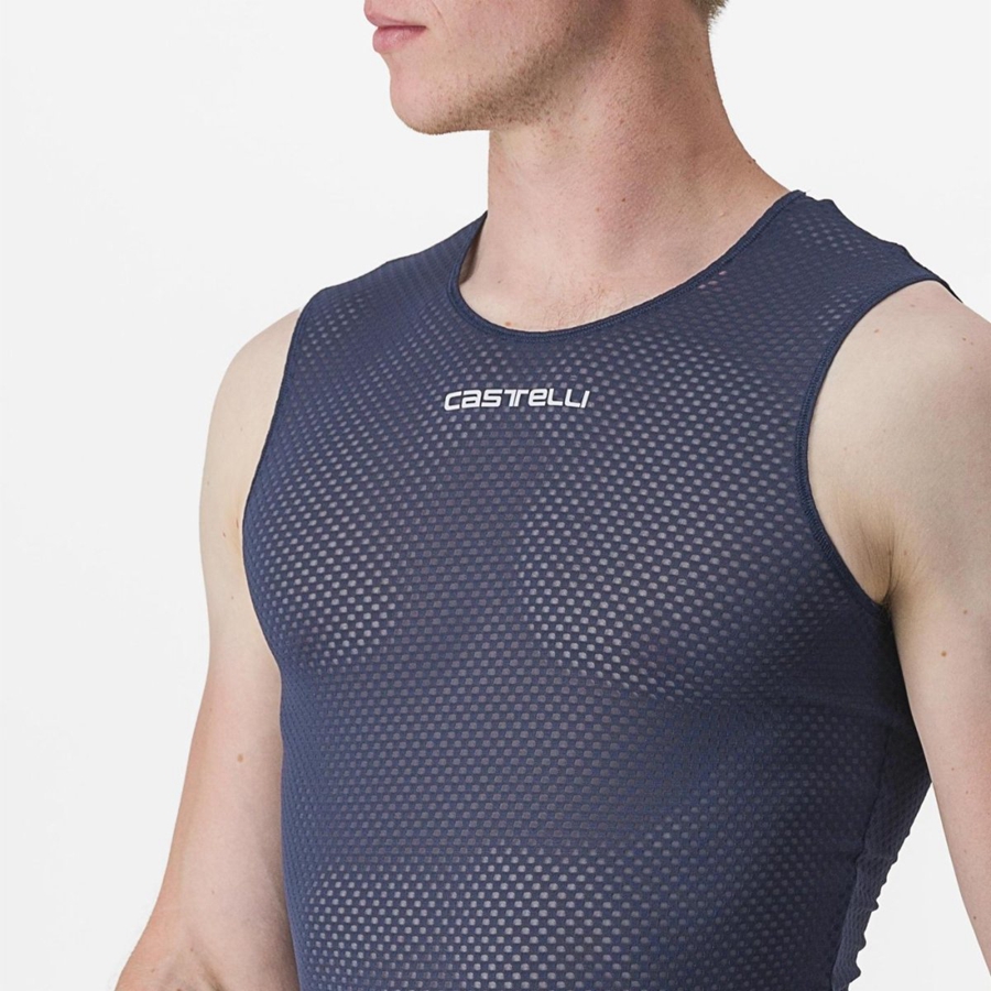 Castelli PRO MESH 2.0 SLEEVELESS Men Base Layer Blue | WAIR08613