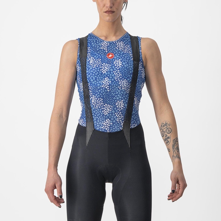 Castelli PRO MESH 4 W SLEEVELESS Women Base Layer Blue | DQRE35246