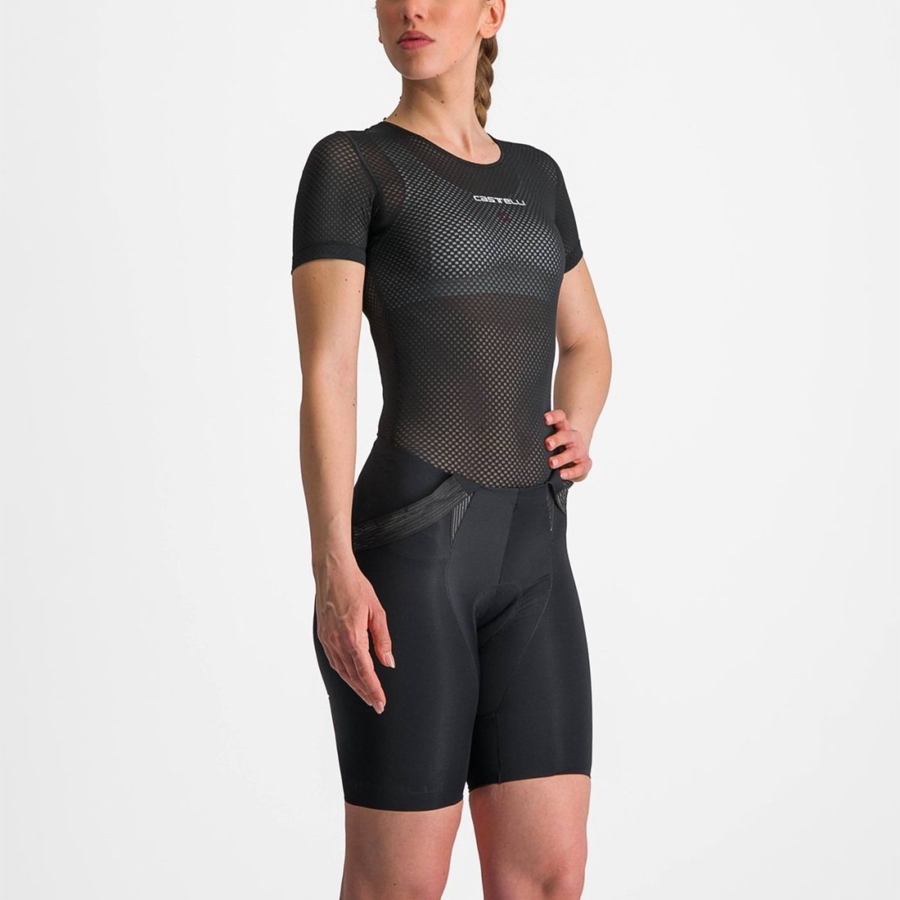 Castelli PRO MESH W SHORT SLEEVE Women Base Layer Black | MYZN78264