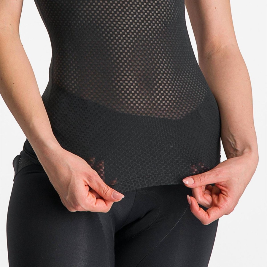 Castelli PRO MESH W SHORT SLEEVE Women Base Layer Black | MYZN78264