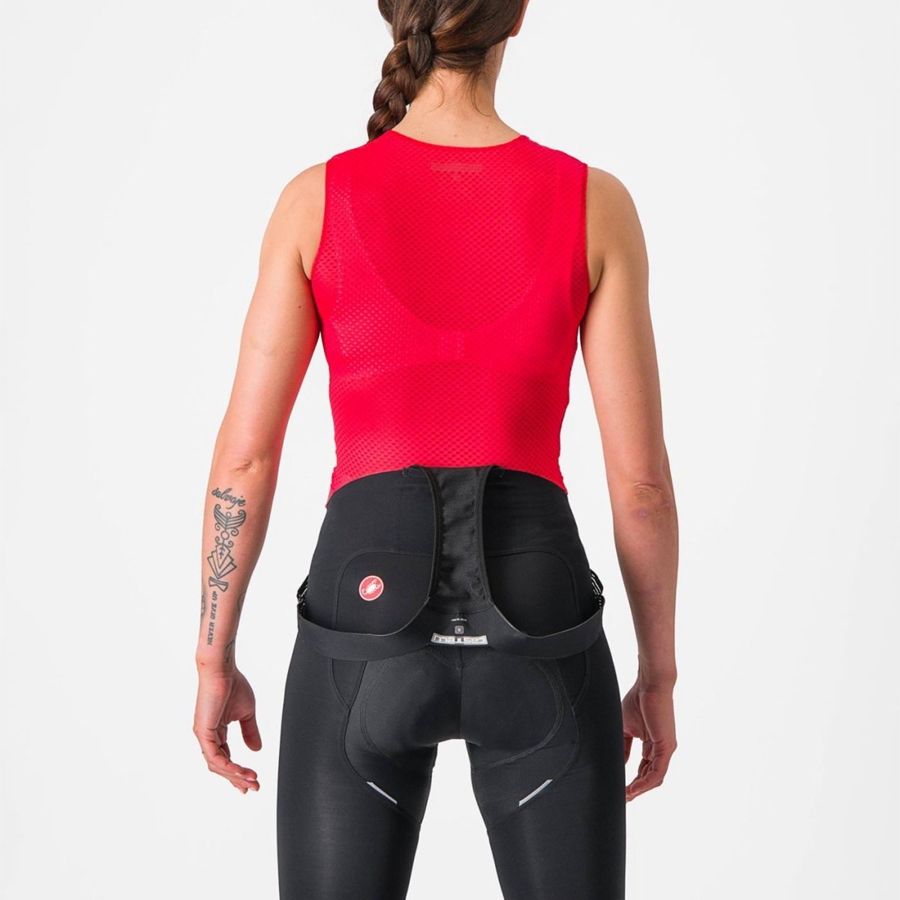 Castelli PRO MESH W SLEEVELESS Women Base Layer Red | ANRJ70824