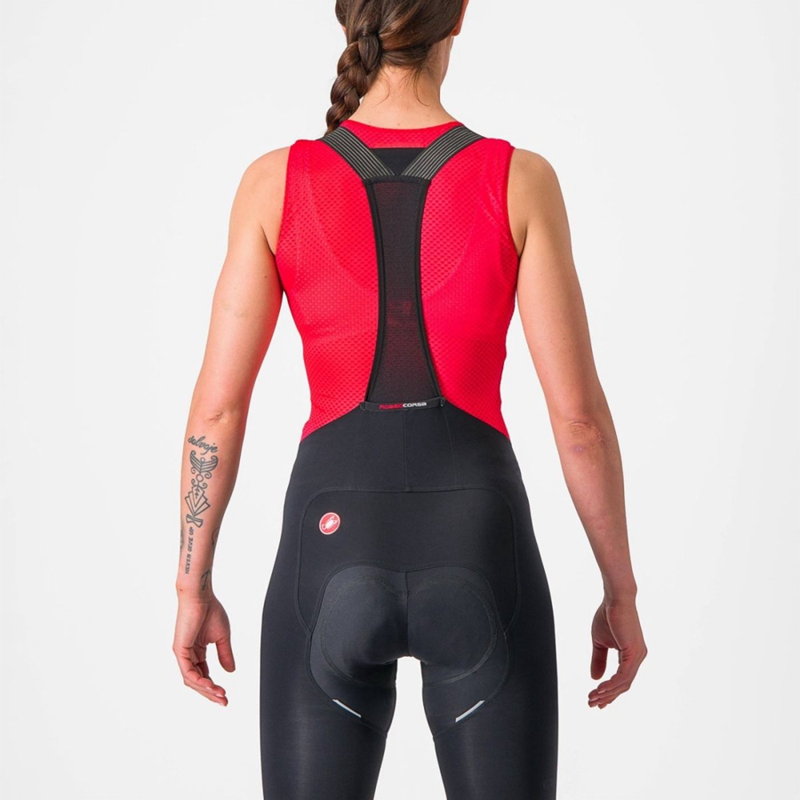 Castelli PRO MESH W SLEEVELESS Women Base Layer Red | ANRJ70824