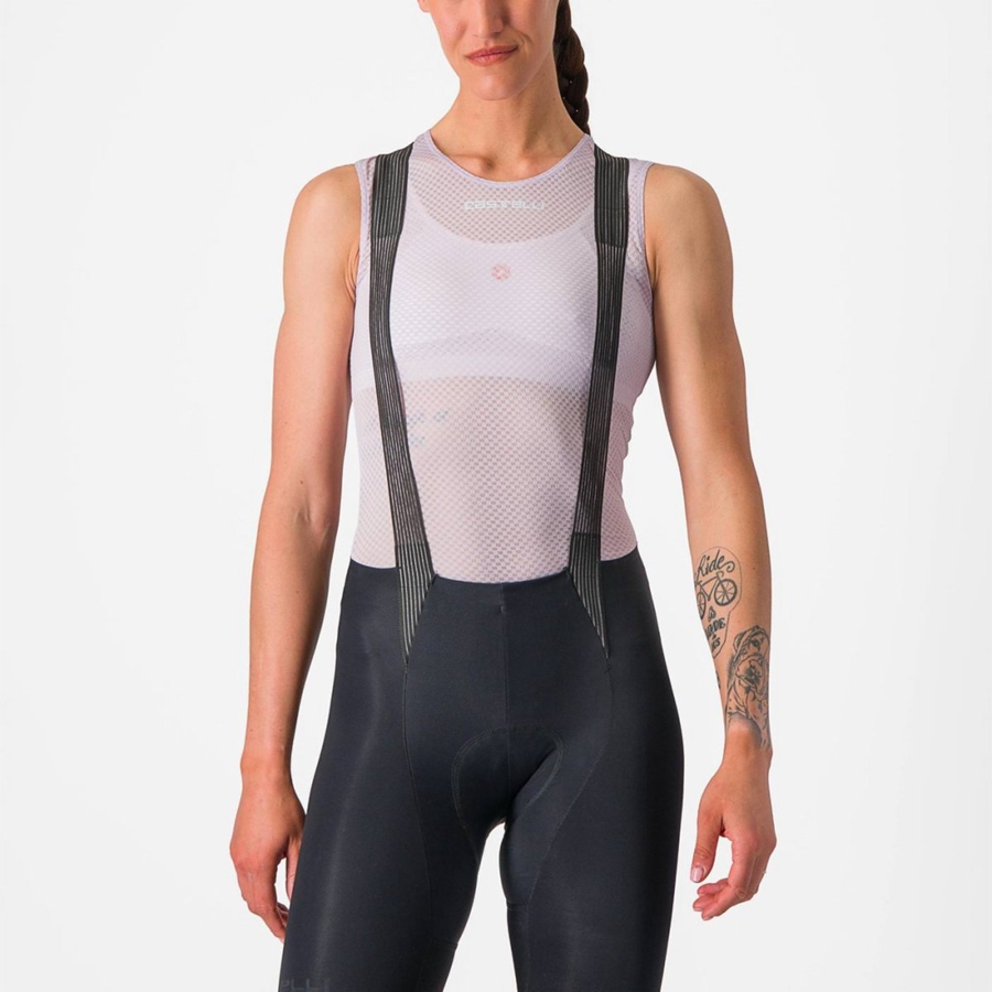 Castelli PRO MESH W SLEEVELESS Women Base Layer Purple White | SNGQ87695