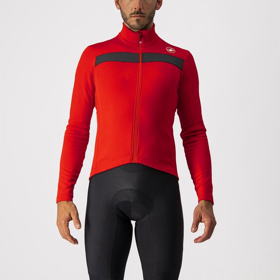 Castelli PURO 3 FZ Men Jersey Red / Black | NEAL13467