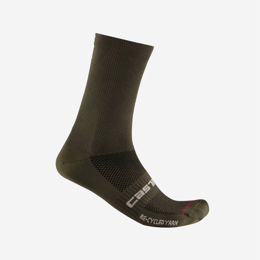 Castelli RE-CYCLE THERMAL 18 Men Socks Black | CARM90187