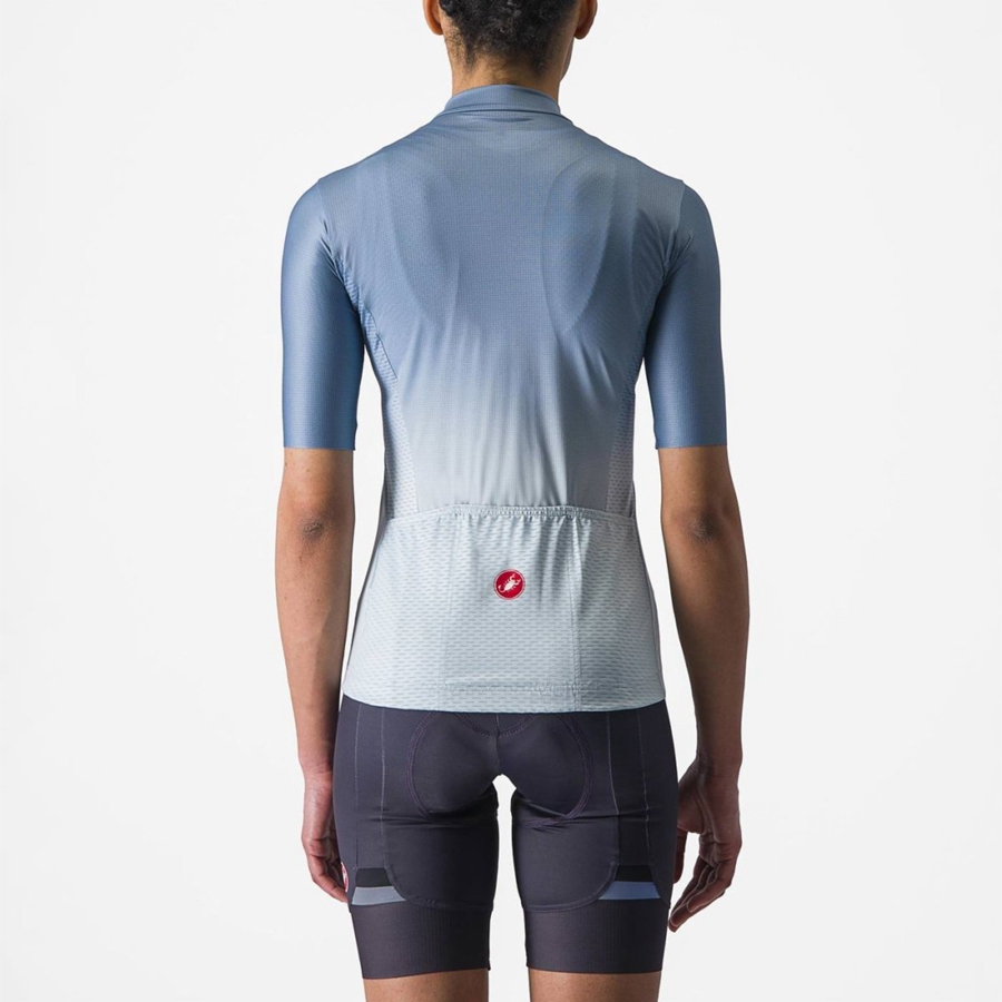 Castelli SALITA Women Jersey Grey Blue / Blue | JWUI29067