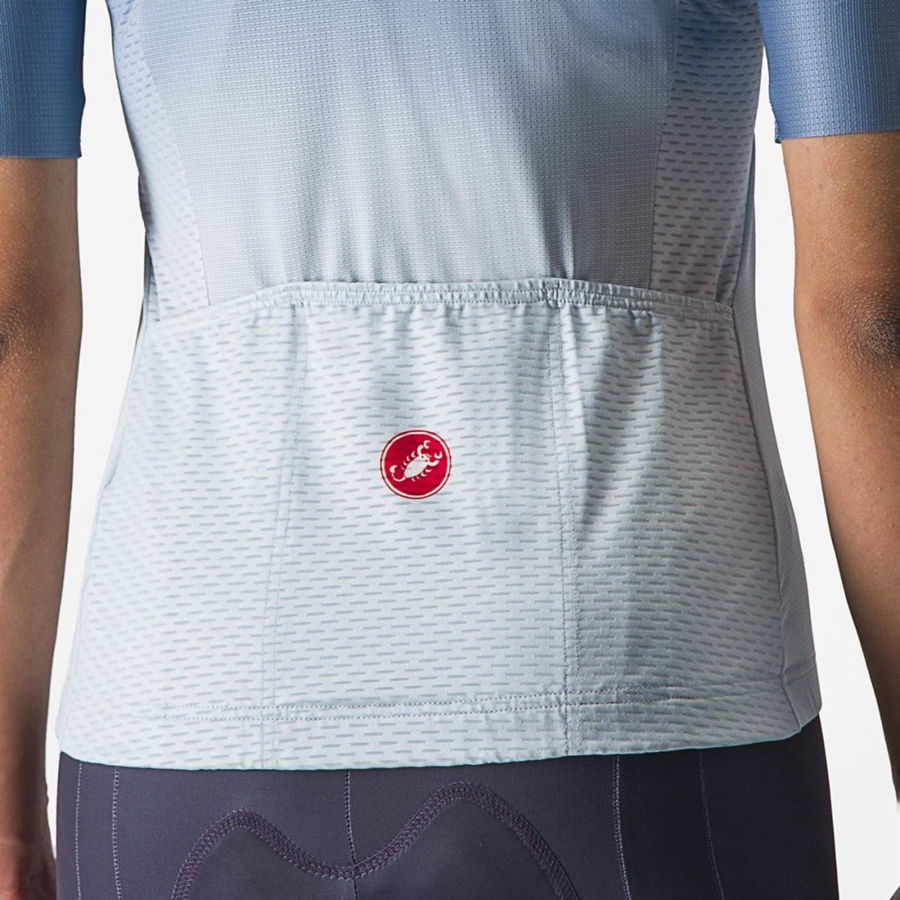 Castelli SALITA Women Jersey Grey Blue / Blue | JWUI29067