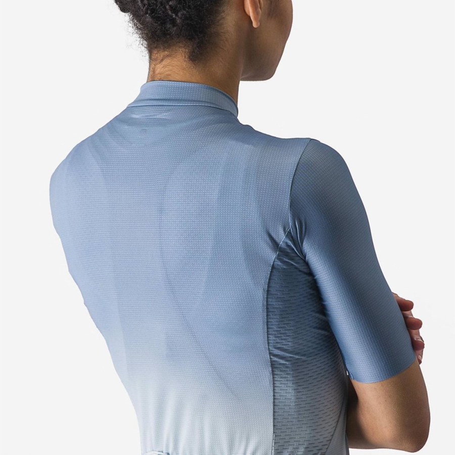 Castelli SALITA Women Jersey Grey Blue / Blue | JWUI29067