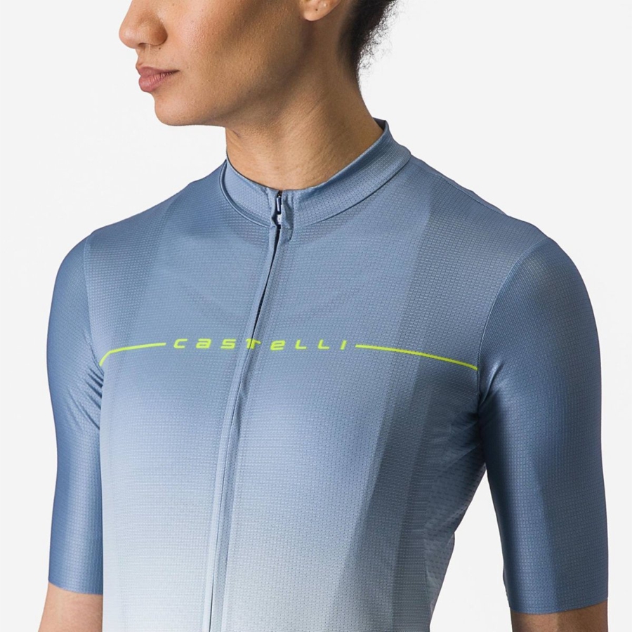 Castelli SALITA Women Jersey Grey Blue / Blue | JWUI29067