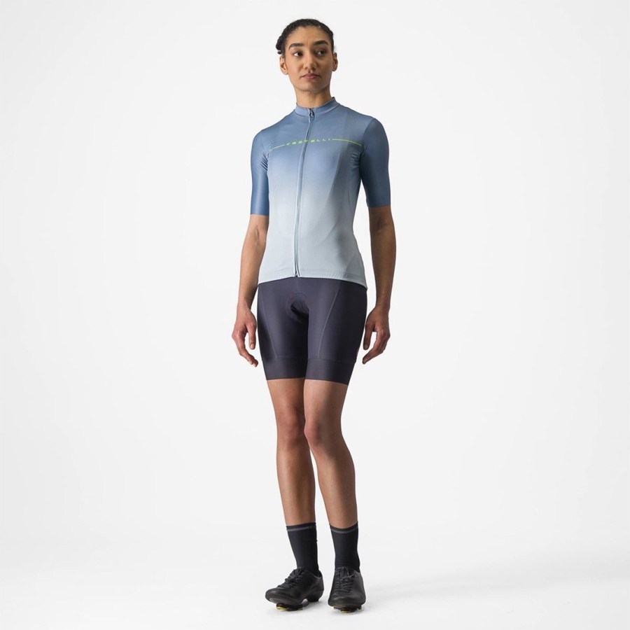 Castelli SALITA Women Jersey Grey Blue / Blue | JWUI29067