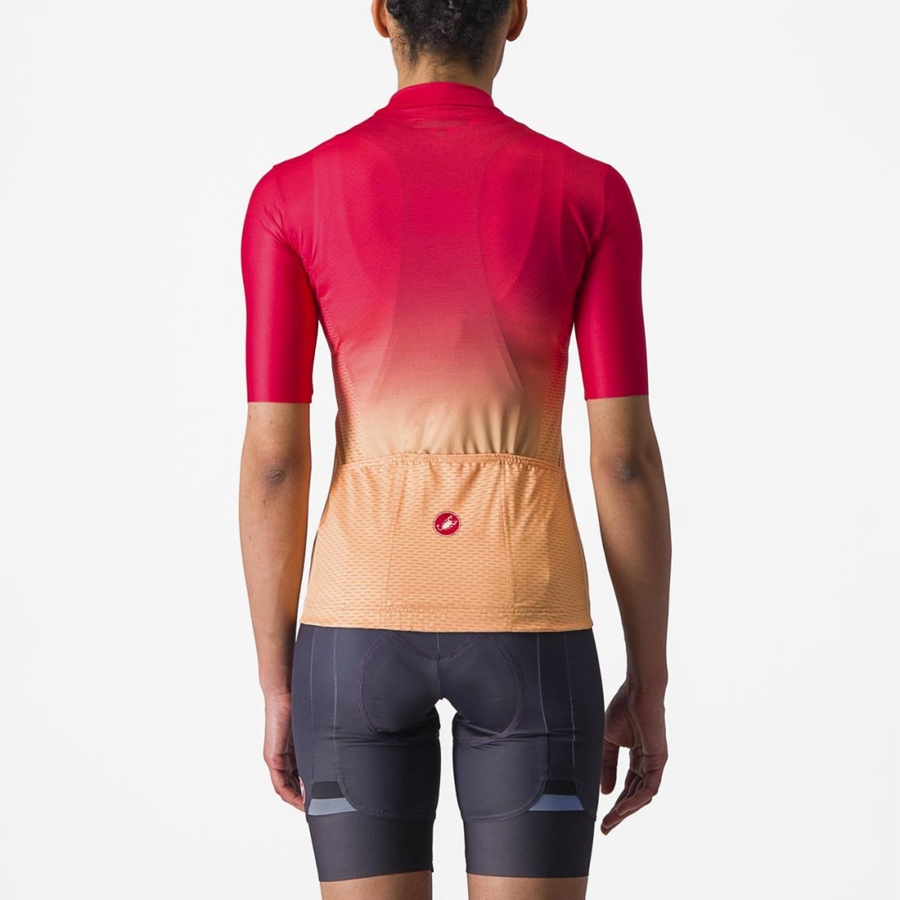 Castelli SALITA Women Jersey Orange / White | QHTC42837