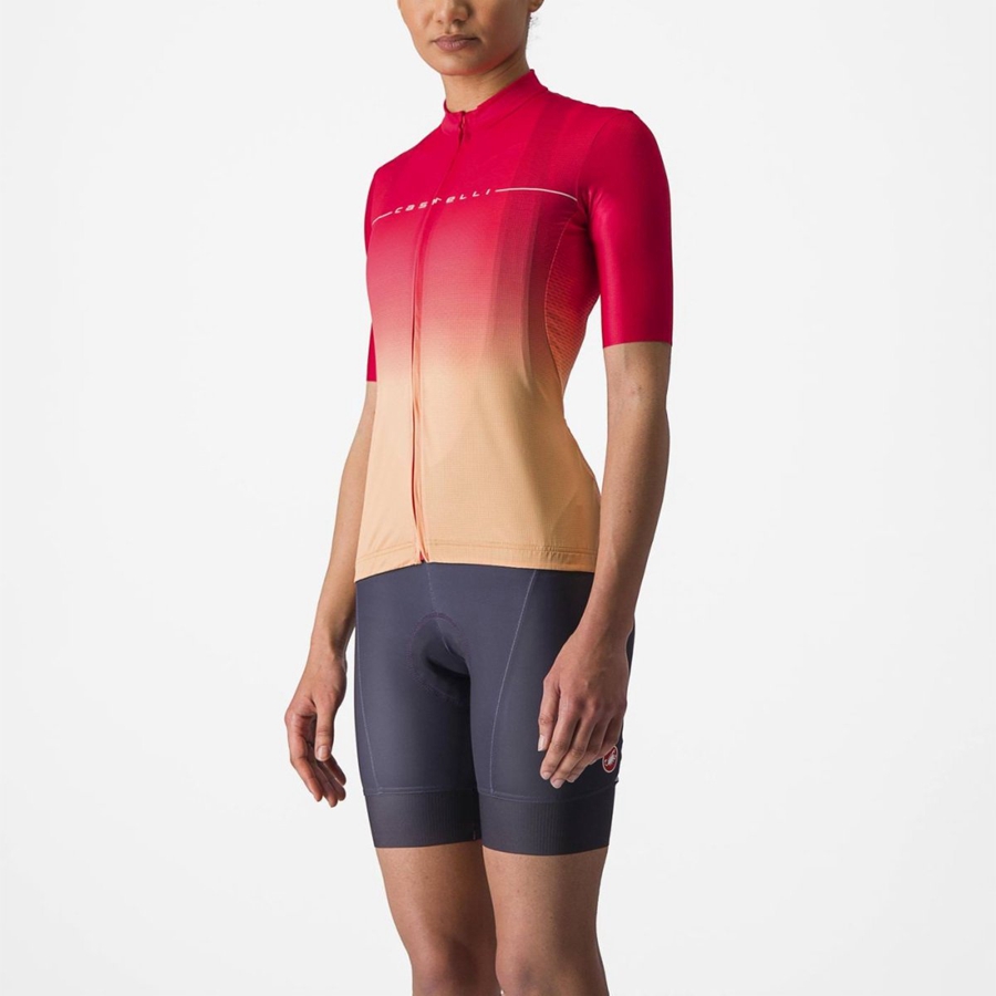 Castelli SALITA Women Jersey Orange / White | QHTC42837