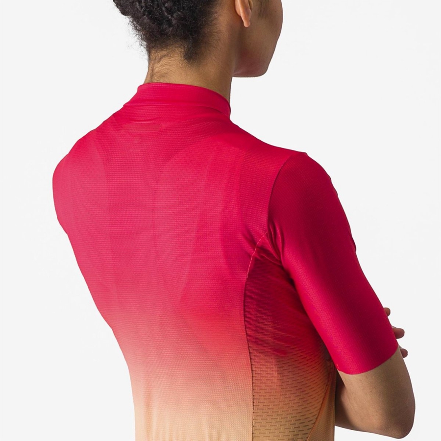 Castelli SALITA Women Jersey Orange / White | QHTC42837