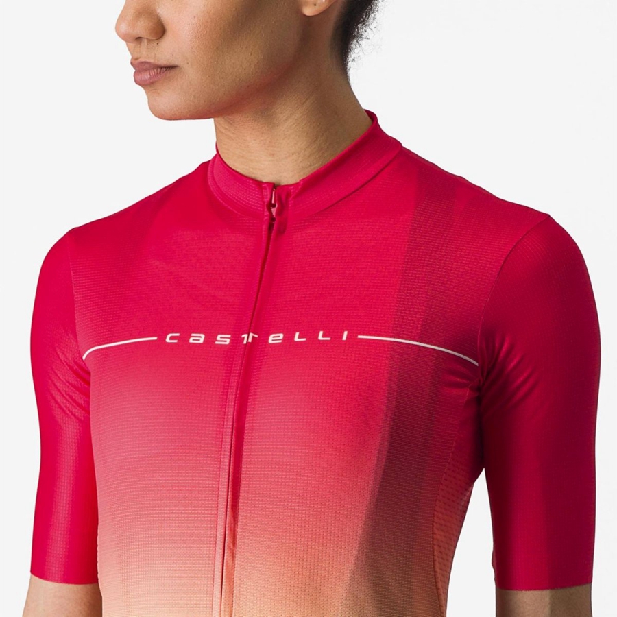 Castelli SALITA Women Jersey Orange / White | QHTC42837