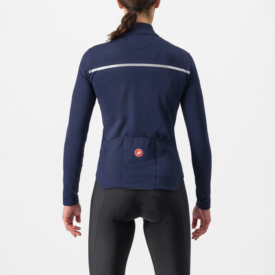 Castelli SINERGIA 2 FZ Women Jersey Blue / Silver | FHIL58136