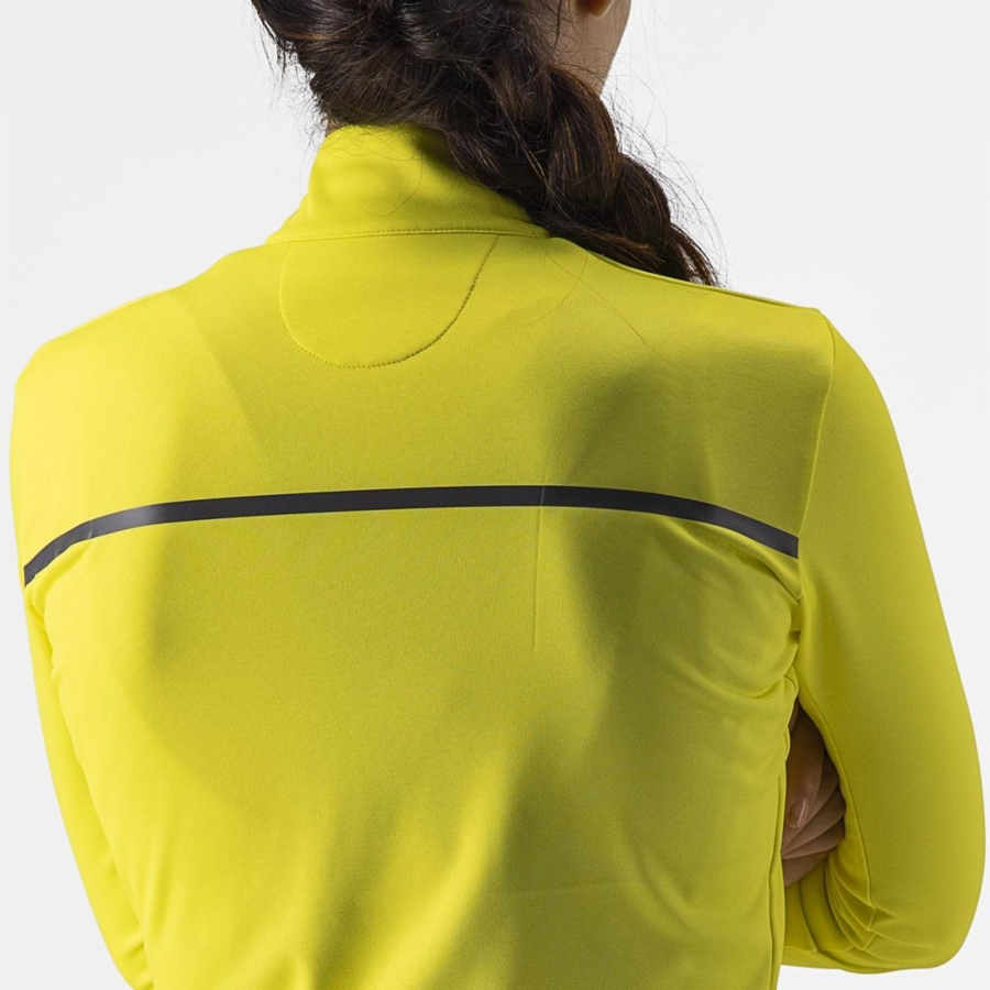 Castelli SINERGIA 2 FZ Women Jersey Yellow / Dark Grey | MYGU84367