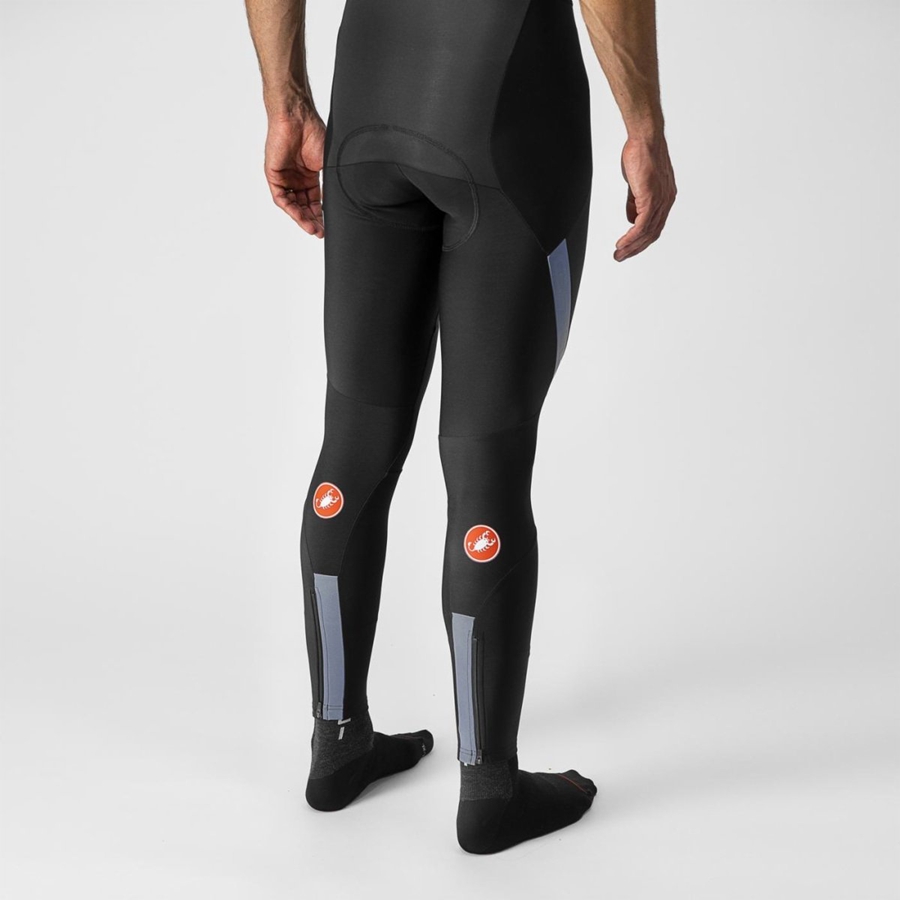 Castelli SORPASSO RoS Men Bib Tights Black / Silver | GARW18543