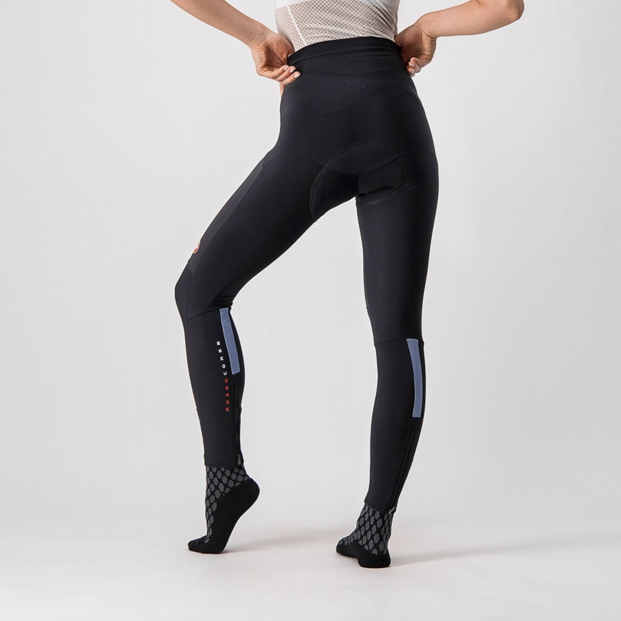 Castelli SORPASSO RoS W Women Leggings Black / Silver | LJIT48901