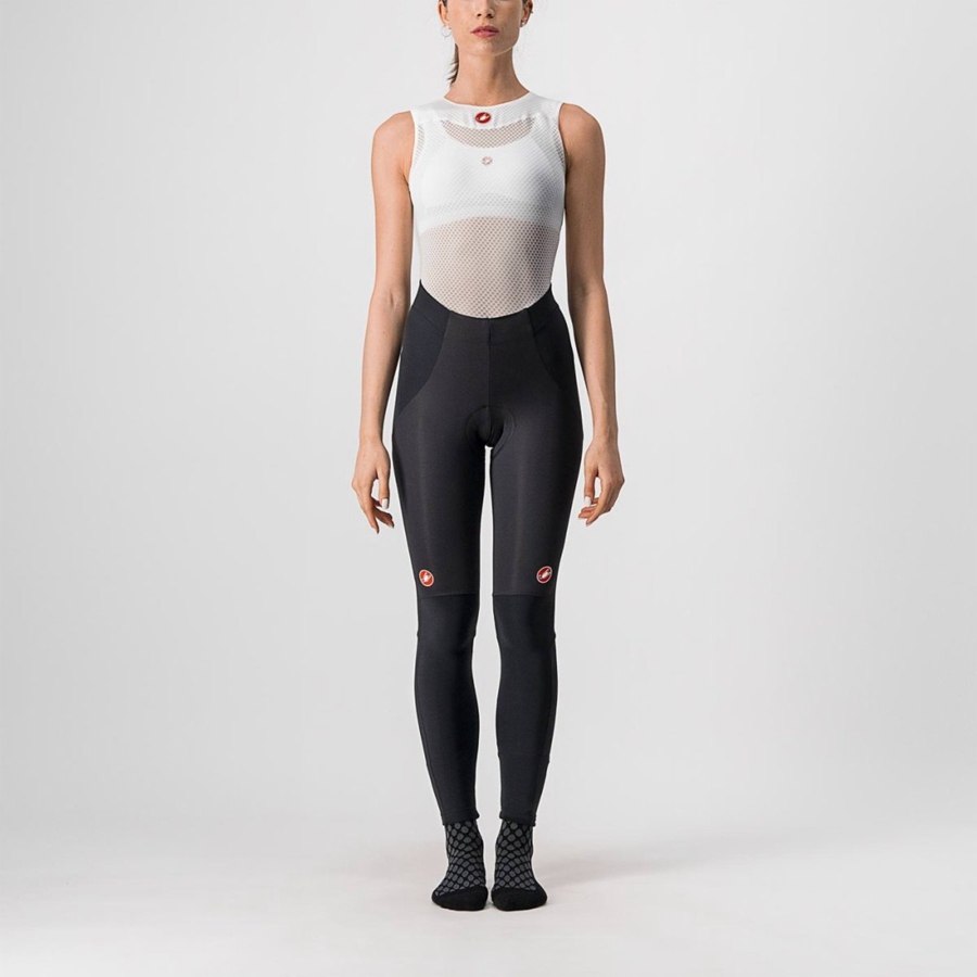 Castelli SORPASSO RoS W Women Leggings Black / Silver | LJIT48901