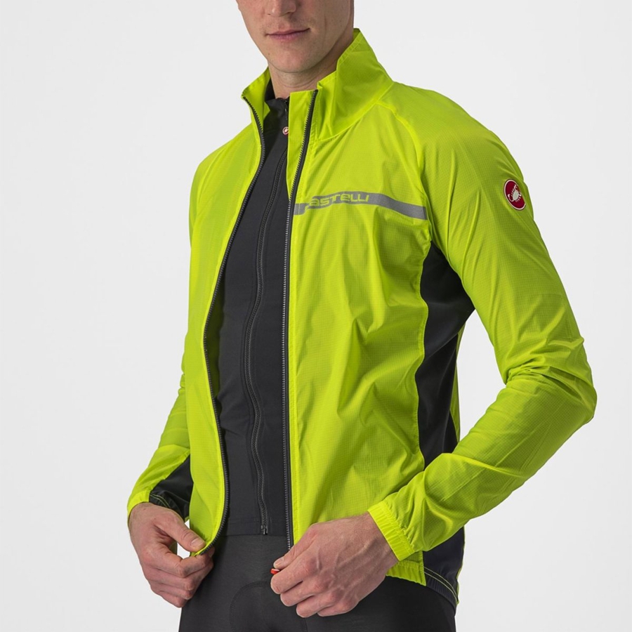 Castelli SQUADRA STRETCH Men Protection Light Green / Dark Grey | MPLD86714