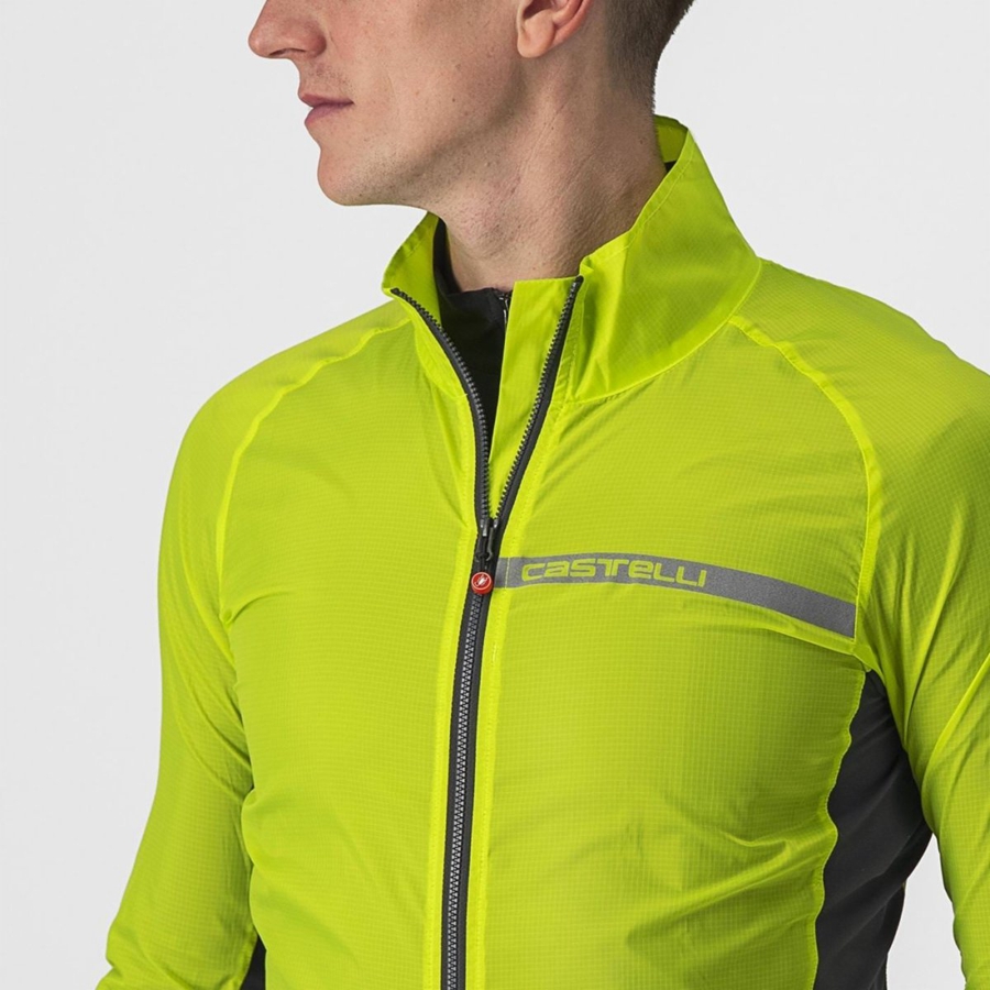 Castelli SQUADRA STRETCH Men Protection Light Green / Dark Grey | MPLD86714