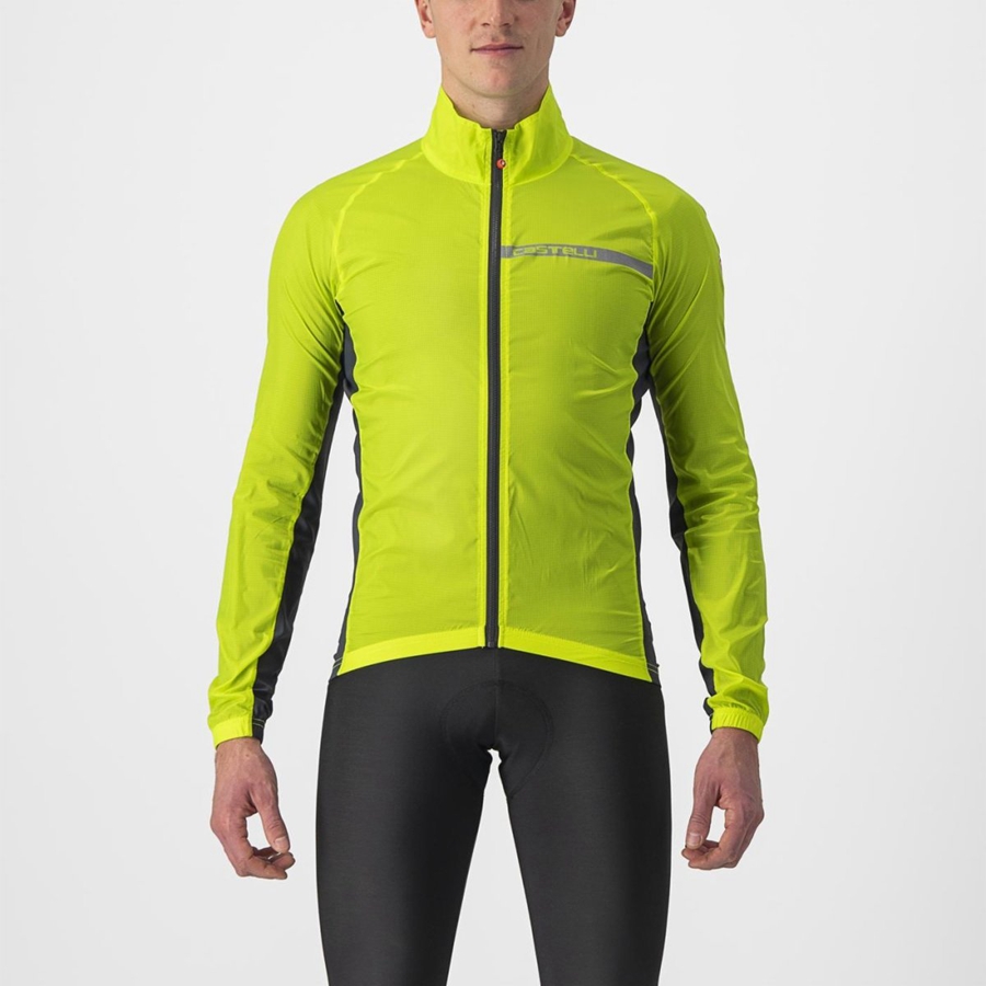 Castelli SQUADRA STRETCH Men Protection Light Green / Dark Grey | MPLD86714