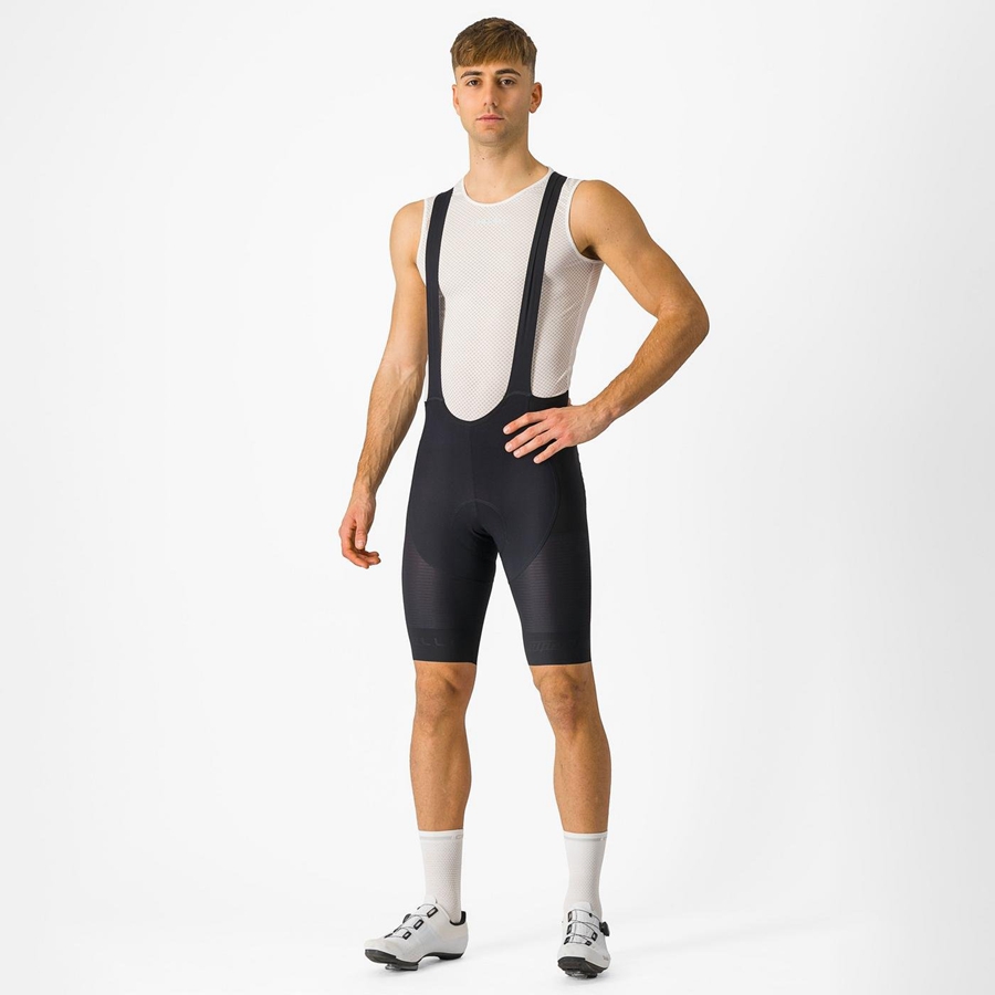 Castelli SUPERLEGGERA Men Bib Shorts Black | YXAB18709