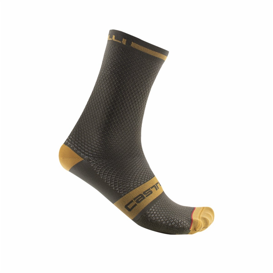 Castelli SUPERLEGGERA T 12 Men Socks Deep Green | SFKP26938