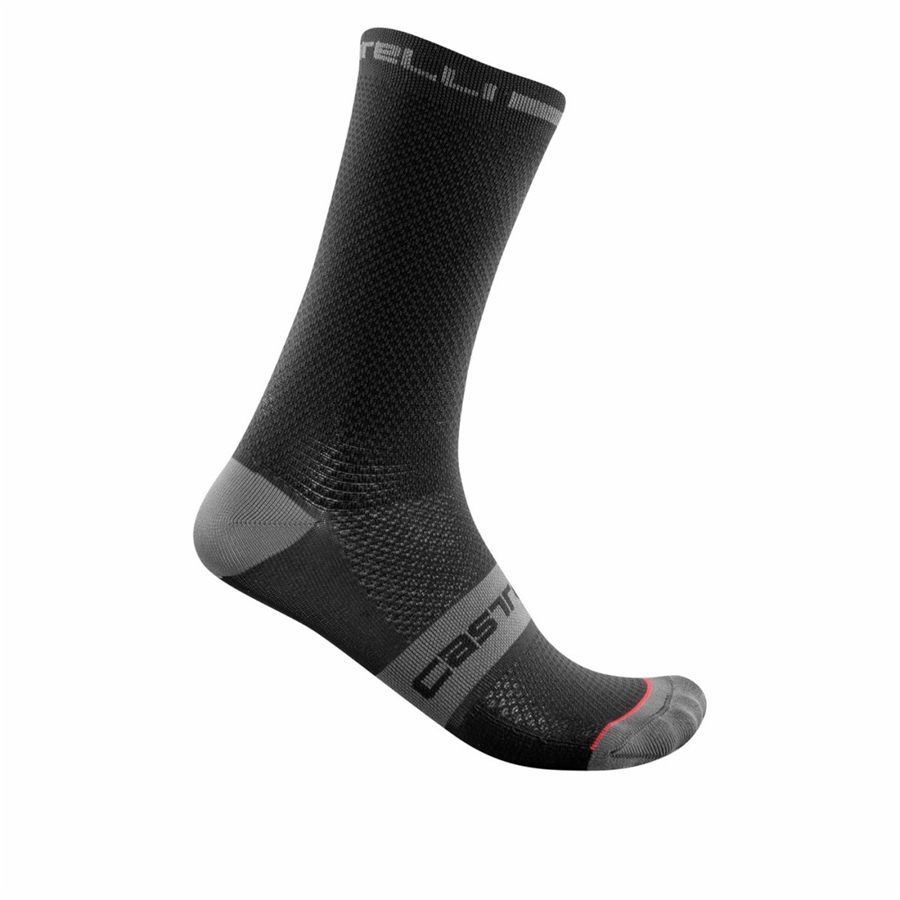 Castelli SUPERLEGGERA T 18 Men Socks Black | WNOF80564