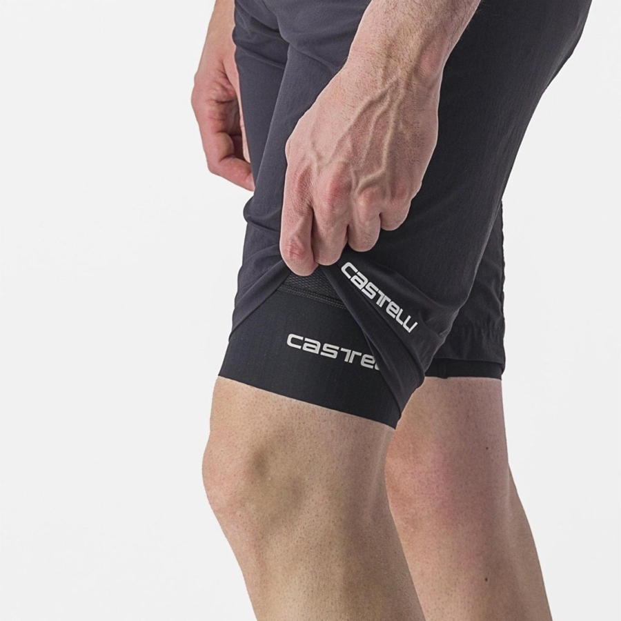 Castelli TRAIL LINER Men Shorts Black | ZSUB21960