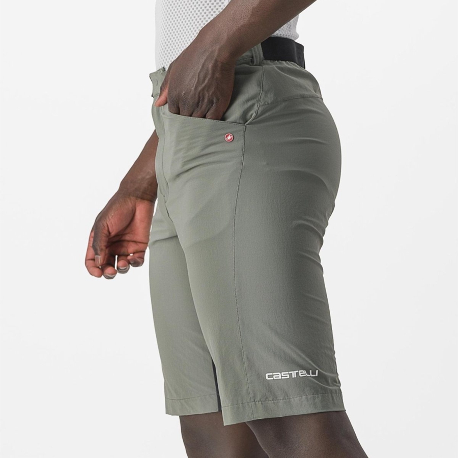 Castelli UNLIMITEDGY Men Shorts Grey | KYWO86412