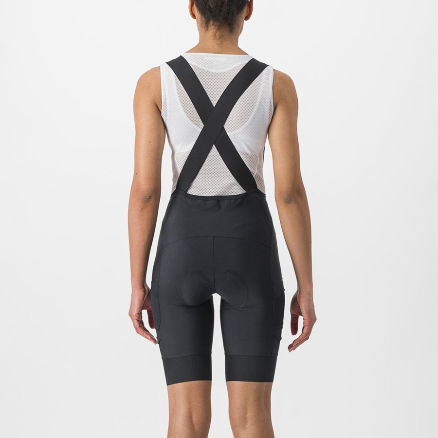 Castelli UNLIMITED CARGO W Women Bib Shorts Black | VEMS24759