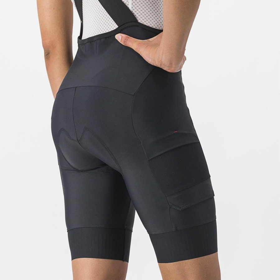 Castelli UNLIMITED CARGO W Women Bib Shorts Black | VEMS24759