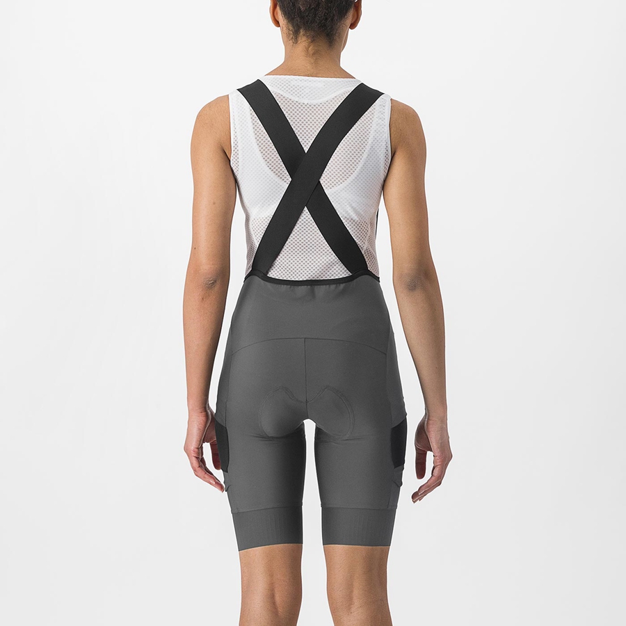 Castelli UNLIMITED CARGO W Women Bib Shorts Grey | UPWG26051