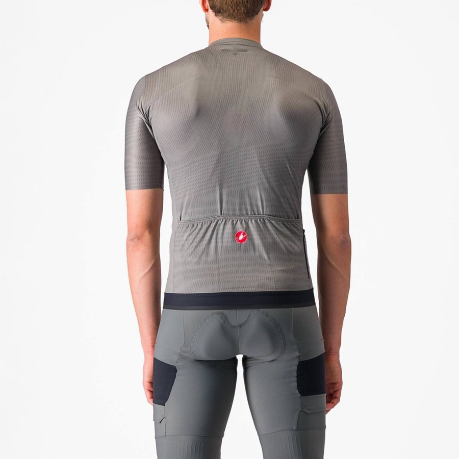 Castelli UNLIMITED ENDURANCE Men Jersey Grey | OSVK35186