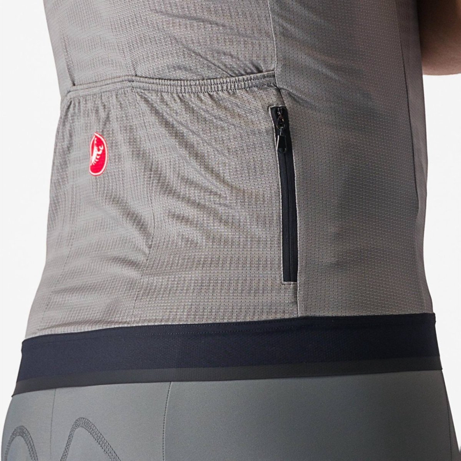 Castelli UNLIMITED ENDURANCE Men Jersey Grey | OSVK35186