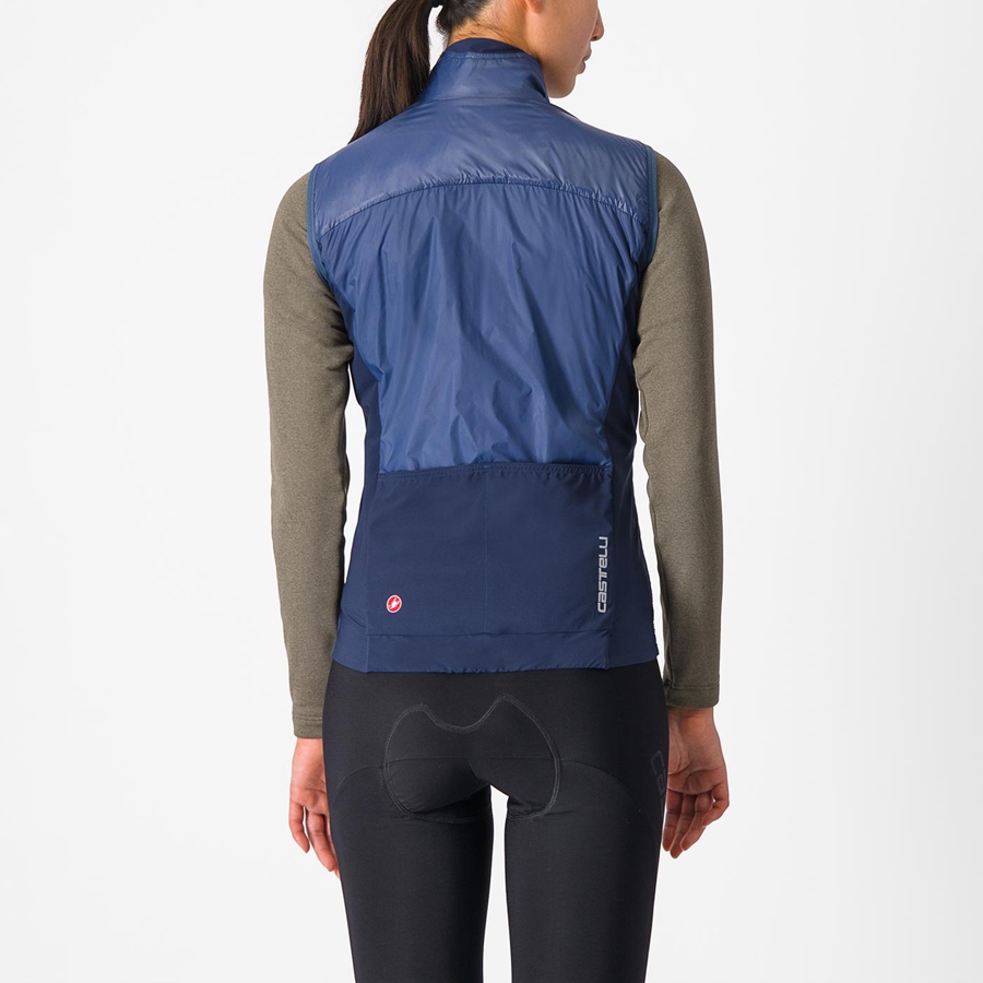 Castelli UNLIMITED W PUFFY Women Vest Blue / Blue | ZDBY95028