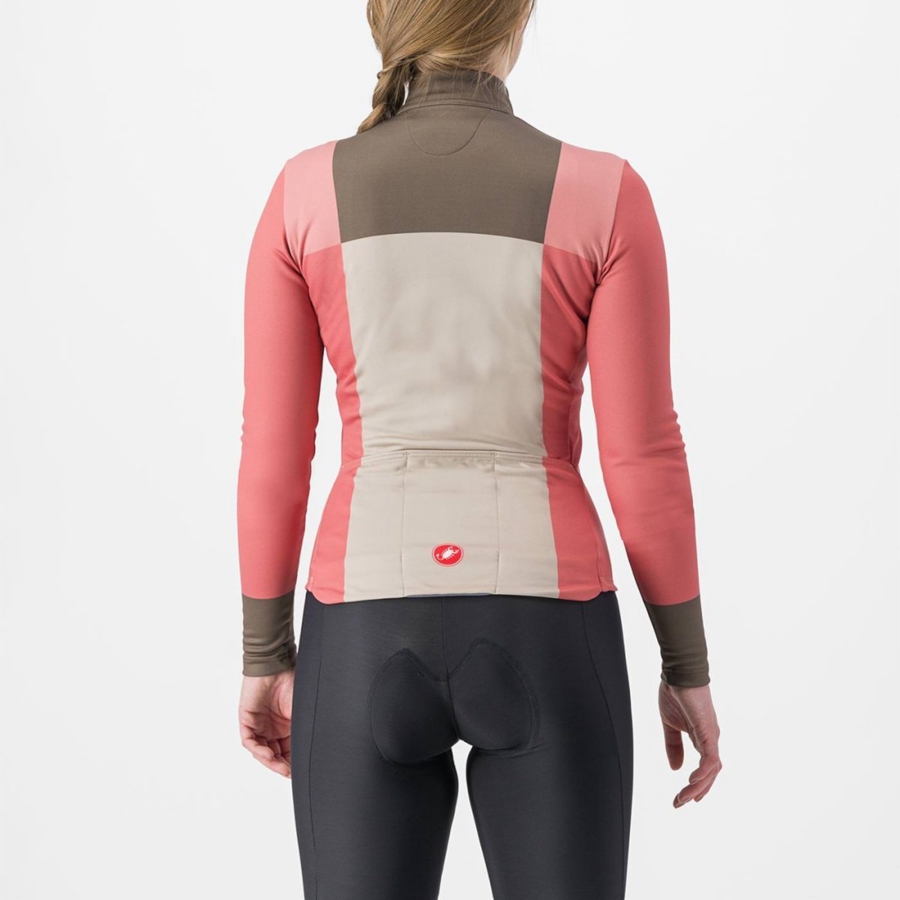 Castelli UNLIMITED W THERMAL Women Jersey Red | IBCY48691